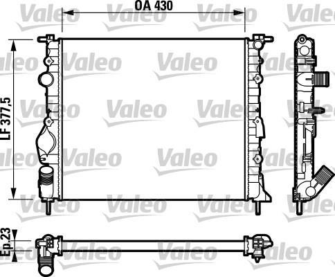 Radiador, refrigeración del motor VALEO ref. 732765