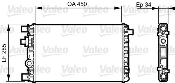 Radiador, refrigeración del motor VALEO ref. 732789