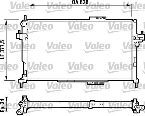 Radiateur moteur (Radiateur de refroidissement) VALEO ref. 732824