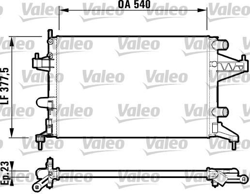 Radiador, refrigeración del motor VALEO ref. 732825