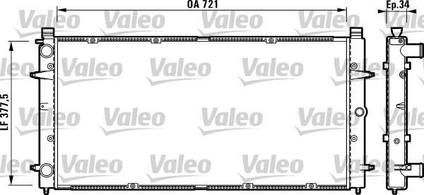 Radiateur moteur (Radiateur de refroidissement) VALEO 732845
