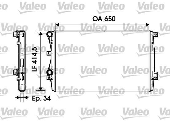 Radiador, refrigeración del motor VALEO ref. 732872