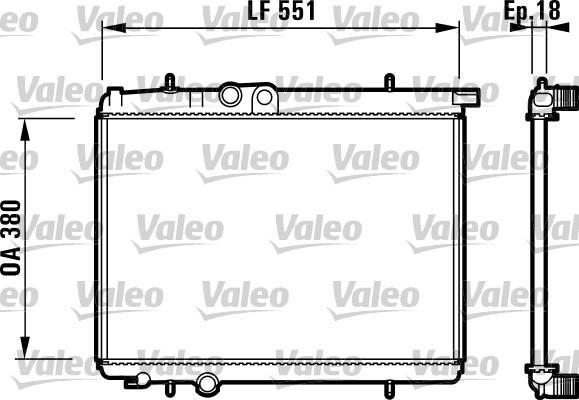 Radiateur moteur (Radiateur de refroidissement) VALEO ref. 732886