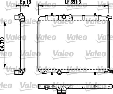 Radiateur moteur (Radiateur de refroidissement) VALEO 732887