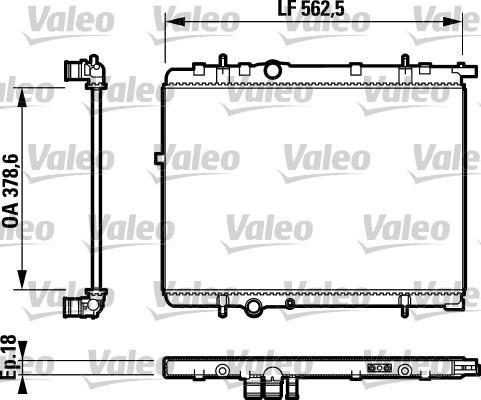 Radiateur moteur (Radiateur de refroidissement) VALEO 732891