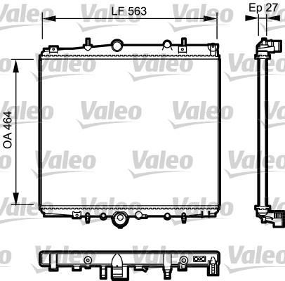 Radiateur moteur (Radiateur de refroidissement) VALEO 732944