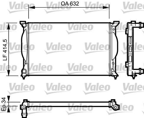 Radiador, refrigeración del motor VALEO ref. 732963