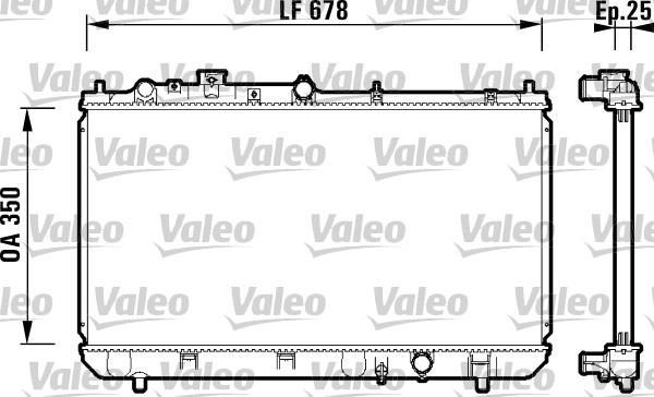 Radiador motor VALEO ref. 734122
