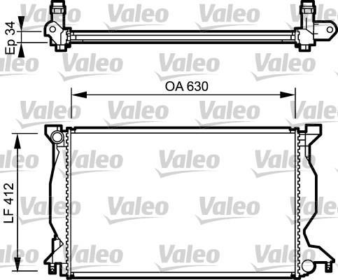Radiateur moteur (Radiateur de refroidissement) VALEO 734268
