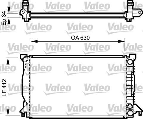 Radiateur moteur (Radiateur de refroidissement) VALEO 734270