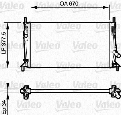 Radiateur moteur (Radiateur de refroidissement) VALEO 734321