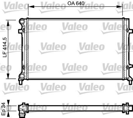 Radiador, refrigeración del motor VALEO ref. 734335