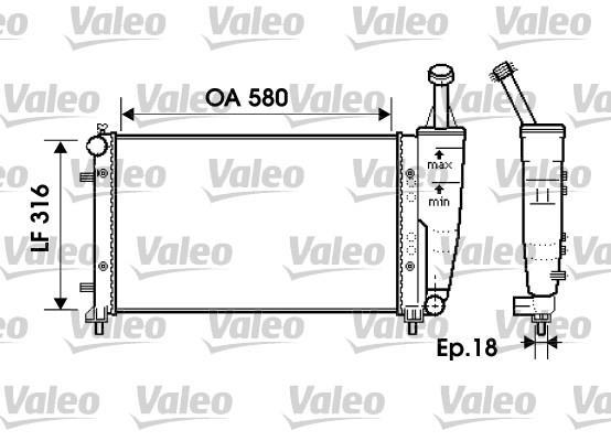 Radiateur moteur (Radiateur de refroidissement) VALEO 734363