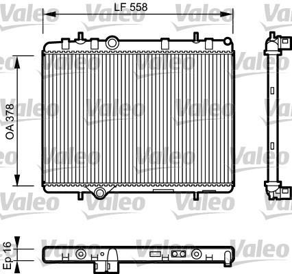 Radiateur moteur (Radiateur de refroidissement) VALEO 734366