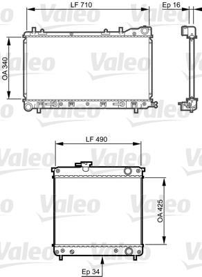 Radiador, refrigeración del motor VALEO ref. 734406