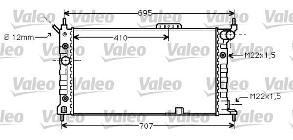 Radiateur moteur (Radiateur de refroidissement) VALEO 734429