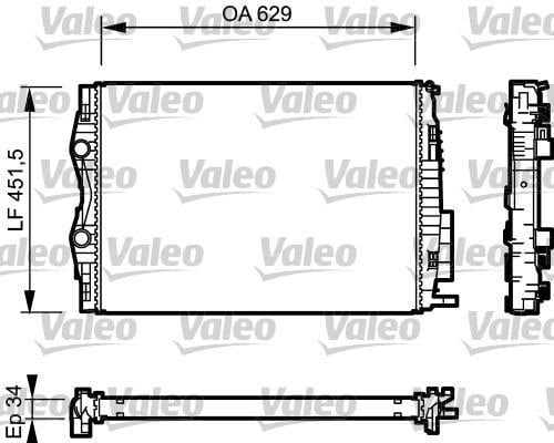 Radiateur moteur (Radiateur de refroidissement) VALEO 734438