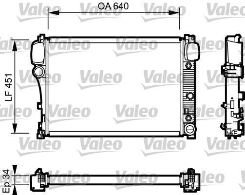 Radiateur moteur (Radiateur de refroidissement) VALEO 734447