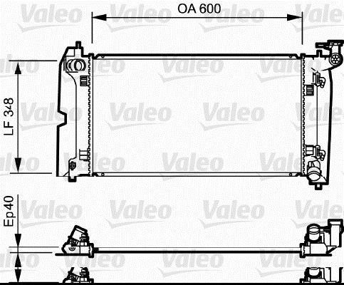 Radiador, refrigeración del motor VALEO ref. 734711