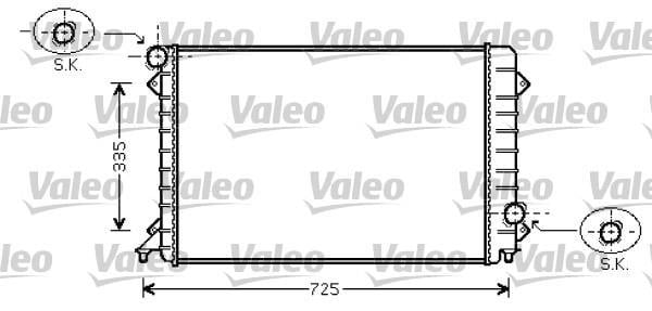 Radiateur moteur (Radiateur de refroidissement) VALEO 734754