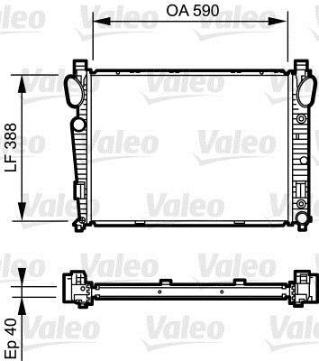 Radiador, refrigeración del motor VALEO ref. 734855
