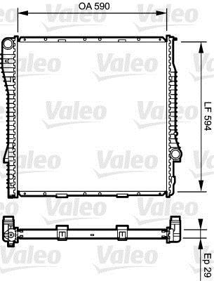 Radiateur moteur (Radiateur de refroidissement) VALEO 734895