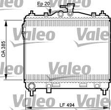 Radiador, refrigeración del motor VALEO ref. 734912
