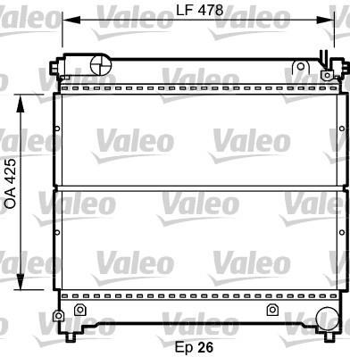 Radiateur moteur (Radiateur de refroidissement) VALEO 734918