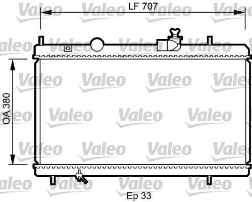 Radiateur moteur (Radiateur de refroidissement) VALEO 735068