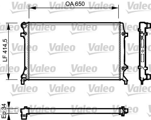 Radiateur moteur (Radiateur de refroidissement) VALEO 735121