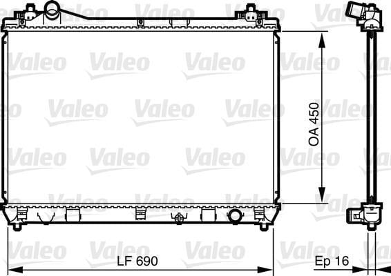 Radiateur moteur (Radiateur de refroidissement) VALEO 735433