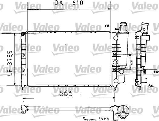 Radiateur moteur (Radiateur de refroidissement) VALEO 810938