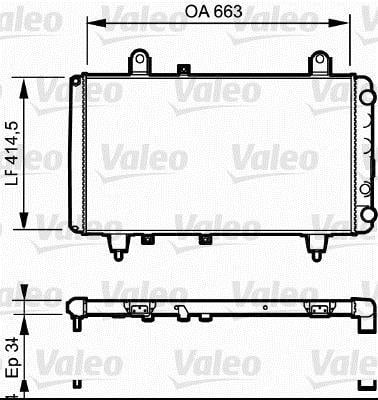 Radiateur moteur (Radiateur de refroidissement) VALEO 811380