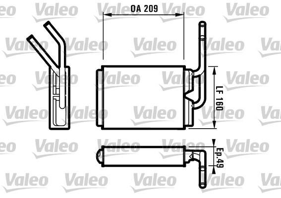 Radiador de calefacción VALEO ref. 812154