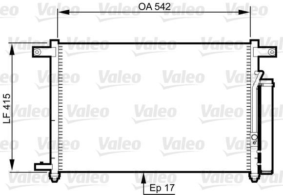 Condenseur, climatisation (Radiateur de climatisation) VALEO ref. 814344
