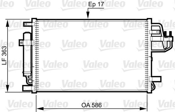 Condenseur, climatisation (Radiateur de climatisation) VALEO ref. 814347