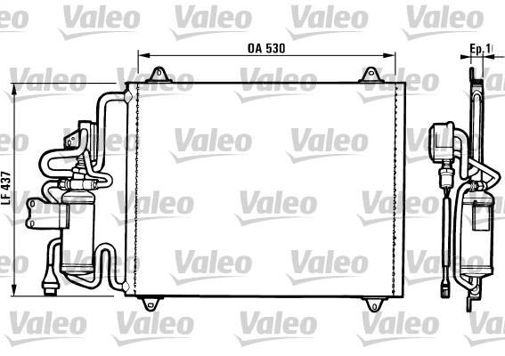 Condenseur, climatisation (Radiateur de climatisation) VALEO ref. 816756