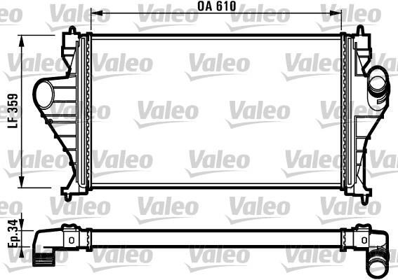 Intercooler, échangeur (Refroidisseur d'air) VALEO 816918