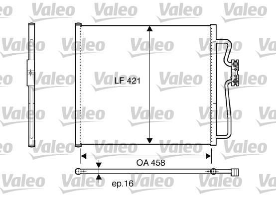 Condenseur, climatisation (Radiateur de climatisation) VALEO ref. 816922