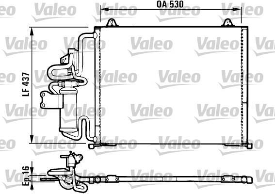Condenseur, climatisation (Radiateur de climatisation) VALEO 816987