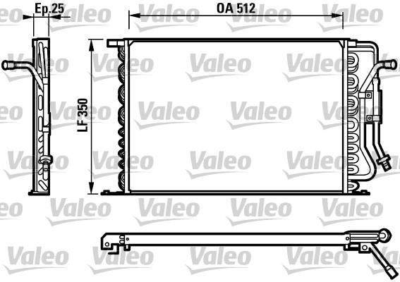 Condenseur, climatisation (Radiateur de climatisation) VALEO ref. 816992