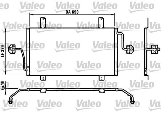 Condenseur, climatisation (Radiateur de climatisation) VALEO ref. 817065