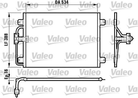 Condenseur, climatisation (Radiateur de climatisation) VALEO 817197