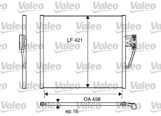 Condenseur, climatisation (Radiateur de climatisation) VALEO ref. 817248