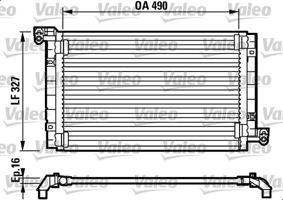 Condenseur, climatisation (Radiateur de climatisation) VALEO ref. 817384