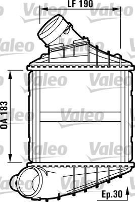 Intercooler, échangeur (Refroidisseur d'air) VALEO ref. 817459