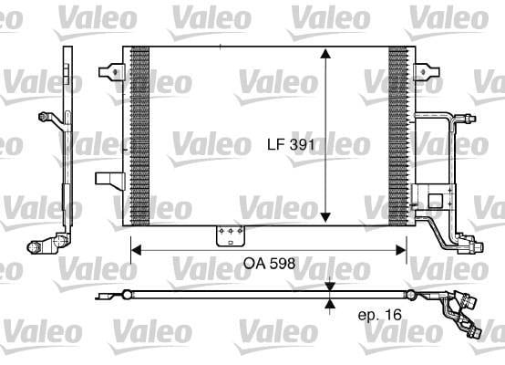 Condenseur, climatisation (Radiateur de climatisation) VALEO ref. 817665
