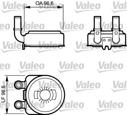 Radiateur d'huile moteur (Refroidisseur d'huile moteur) VALEO ref. 817705