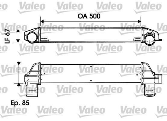 Intercooler, échangeur (Refroidisseur d'air) VALEO 817873