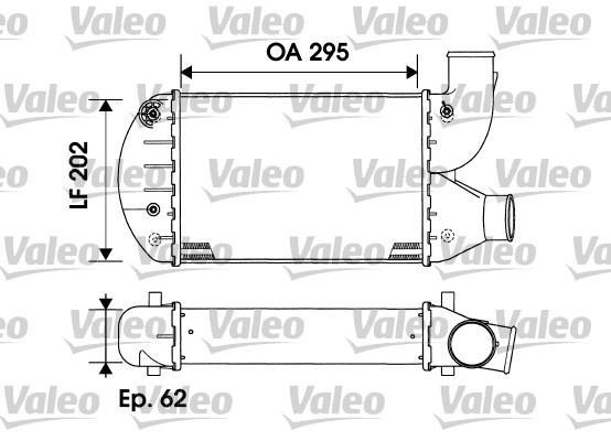 Intercooler, échangeur (Refroidisseur d'air) VALEO 817883